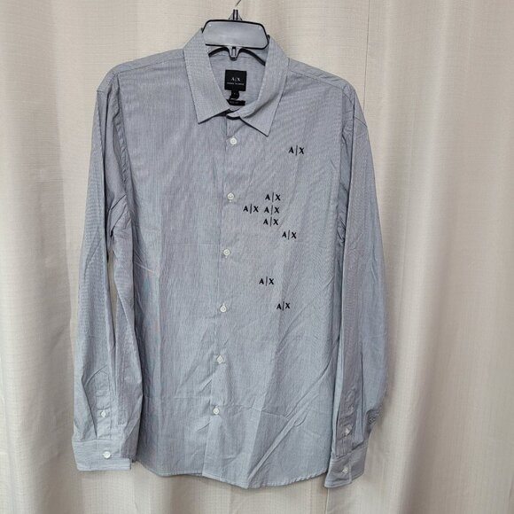 Armani Exchange Regular Fit Button Up Long Sleeve Shirt - Picture 1 of 4